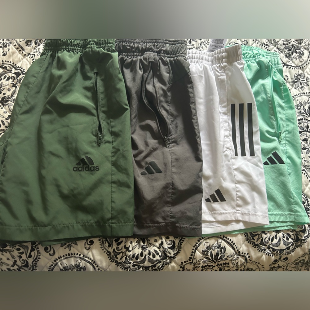 Adidas Men's Shorts Set in Green, Gray, White, and Mint